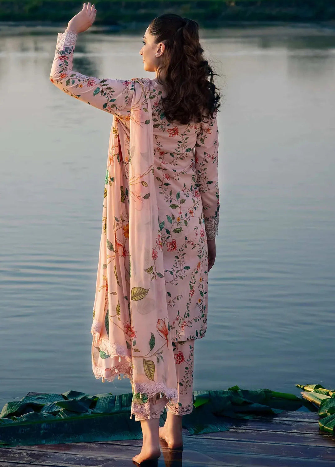 M Basics By Maria B Embroidered Lawn Suit Unstitched 3 Piece MB24M2 6A - Summer Collection