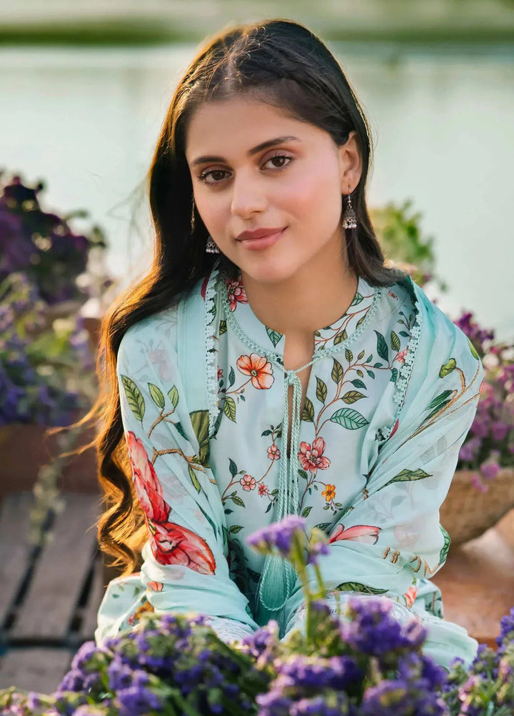 M Basics By Maria B Embroidered Lawn Suit Unstitched 3 Piece MB24M2 6B - Summer Collection