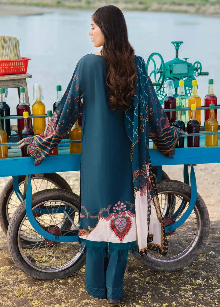 M Basics By Maria B Embroidered Lawn Suit Unstitched 3 Piece MB24M2 7A - Summer Collection