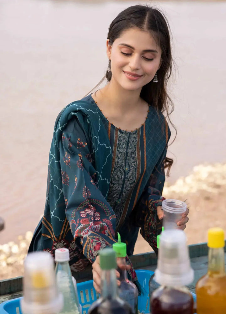 M Basics By Maria B Embroidered Lawn Suit Unstitched 3 Piece MB24M2 7A - Summer Collection