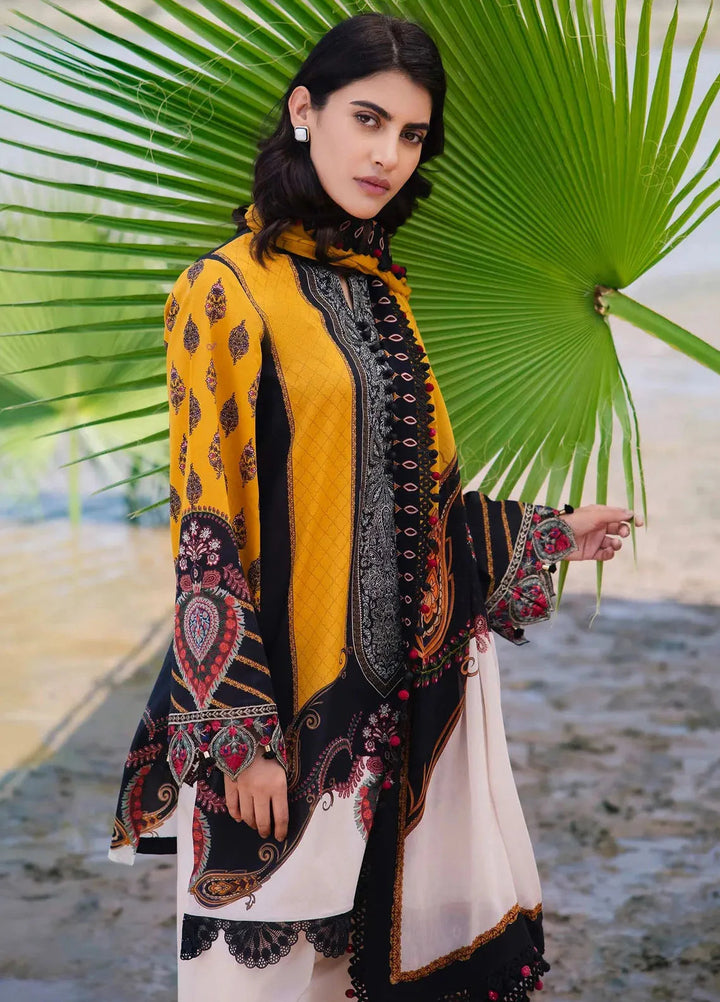 M Basics By Maria B Embroidered Lawn Suit Unstitched 3 Piece MB24M2 7B - Summer Collection