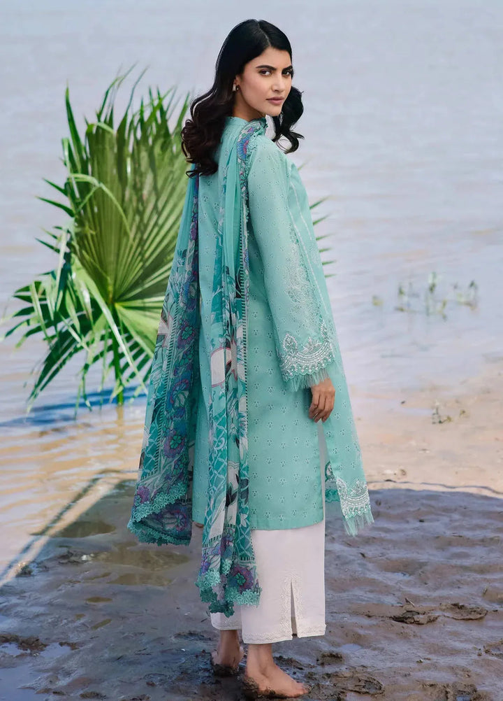 M Basics By Maria B Embroidered Lawn Suit Unstitched 3 Piece MB24M2 8A - Summer Collection