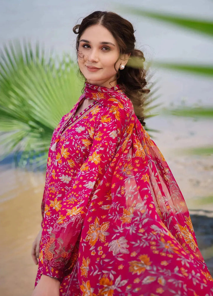 M Basics By Maria B Embroidered Lawn Suit Unstitched 3 Piece MB24M2 9A - Summer Collection