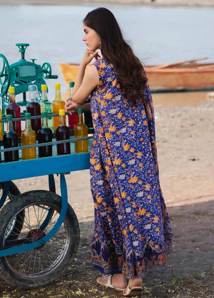 M Basics By Maria B Embroidered Lawn Suit Unstitched 3 Piece MB24M2 9B - Summer Collection