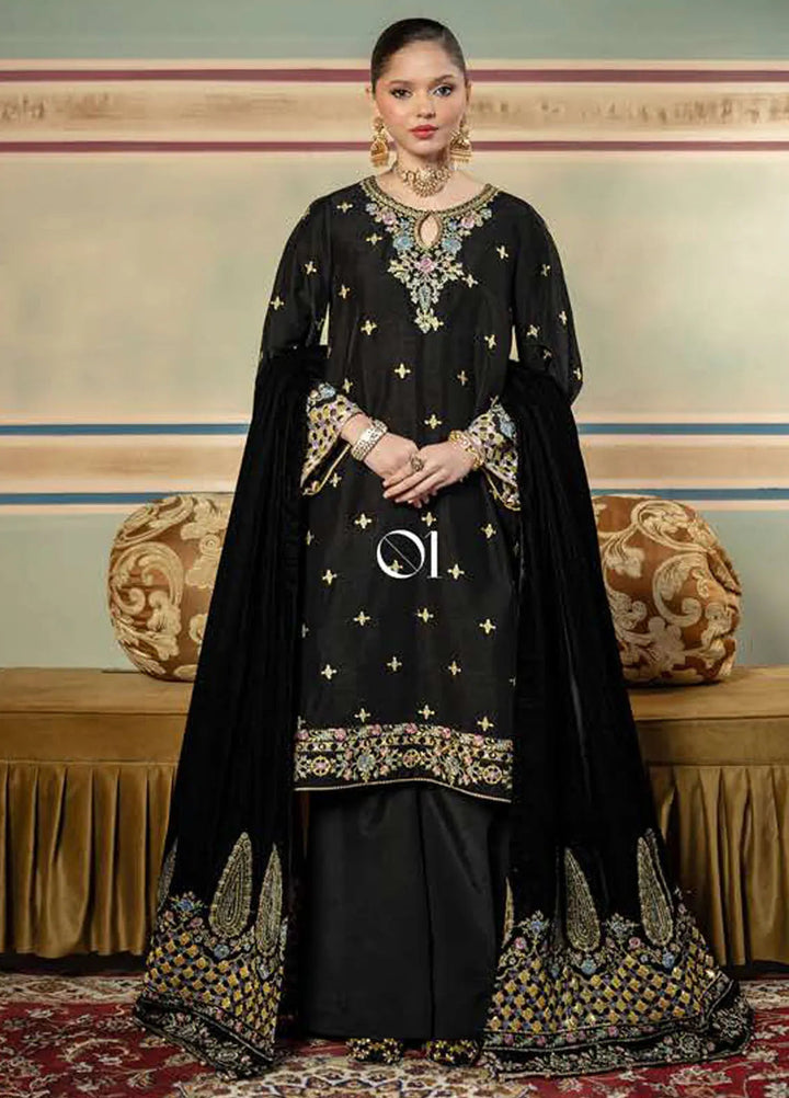 M Basics by Maria B Embroidered Suits Unstitched 3 Piece MB24UF D-01 - Festive Collection