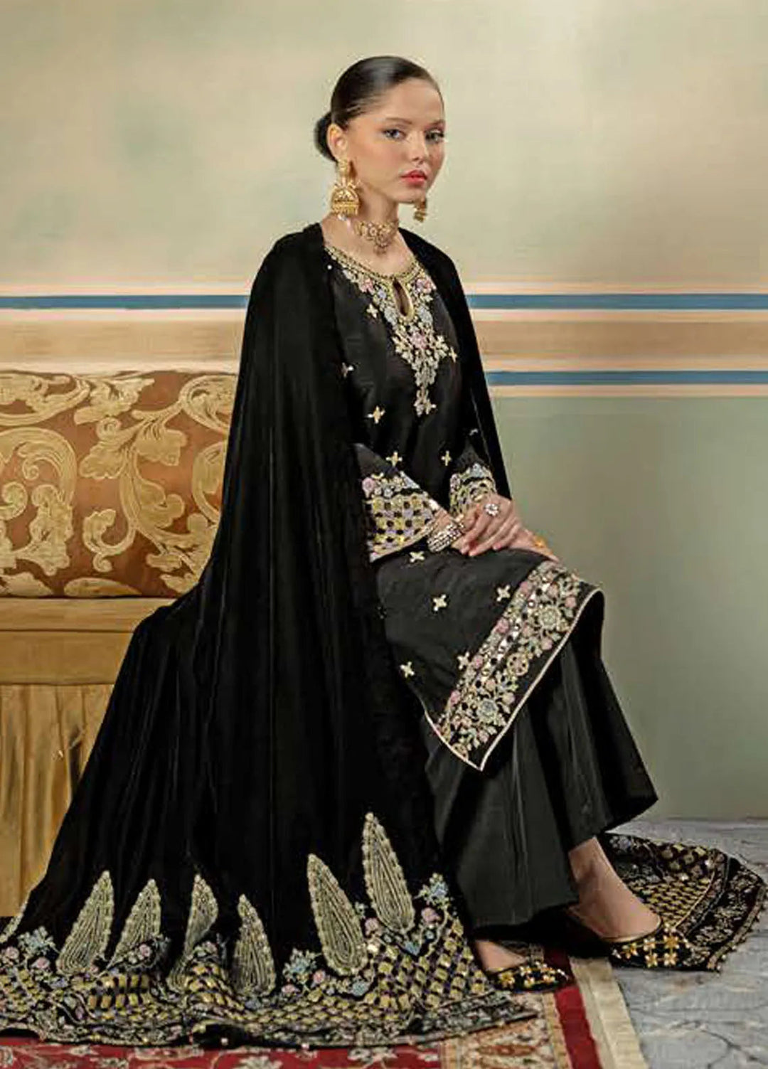 M Basics by Maria B Embroidered Suits Unstitched 3 Piece MB24UF D-01 - Festive Collection