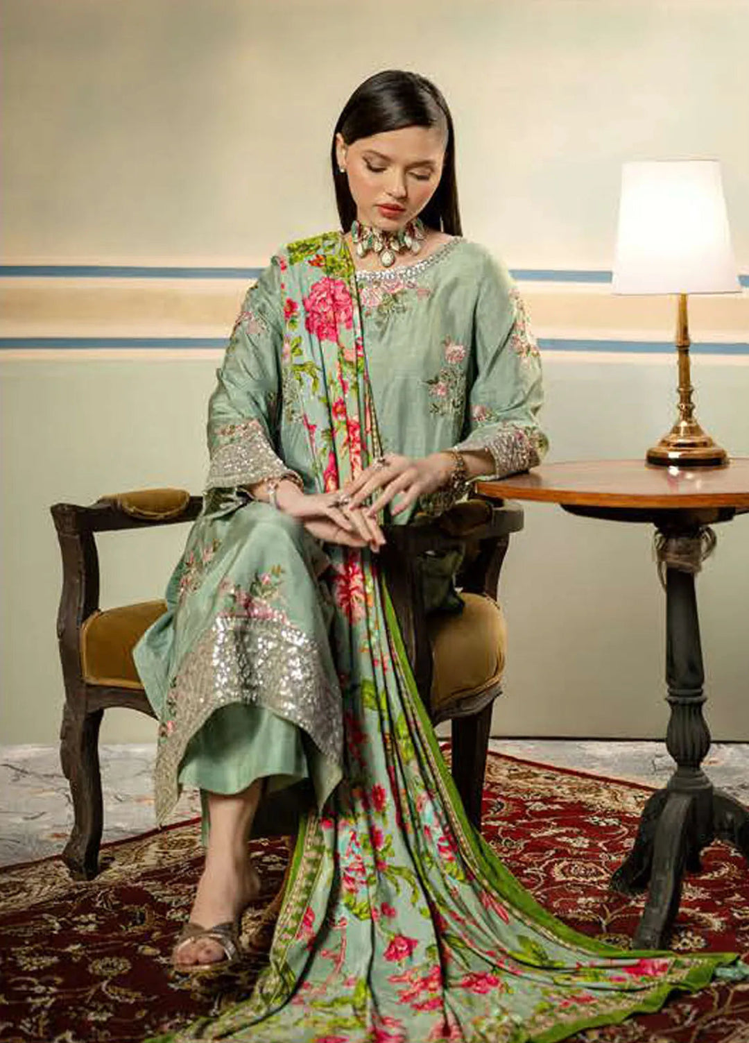 M Basics by Maria B Embroidered Suits Unstitched 3 Piece MB24UF D-03 - Festive Collection