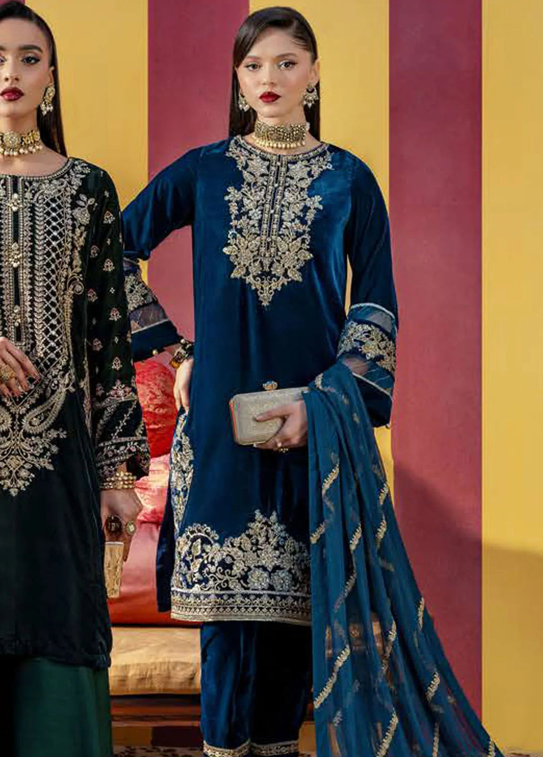 M Basics by Maria B Embroidered Suits Unstitched 3 Piece MB24UF D-07 - Festive Collection