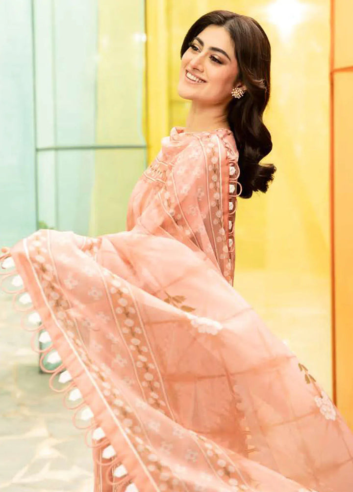 M Basics by Maria B Printed Lawn Suit Unstitched 3 Piece MB25BL D-11B - Summer Collection