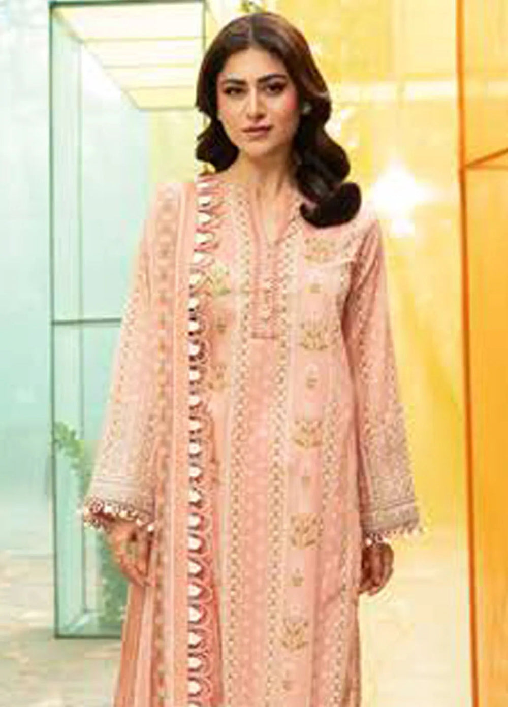 M Basics by Maria B Printed Lawn Suit Unstitched 3 Piece MB25BL D-11B - Summer Collection