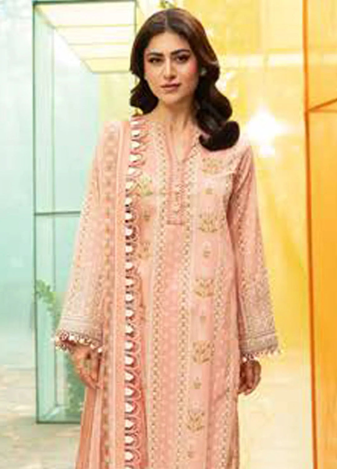 M Basics by Maria B Printed Lawn Suit Unstitched 3 Piece MB25BL D-11B - Summer Collection