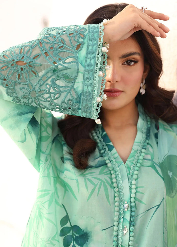 M Basics by Maria B Printed Lawn Suit Unstitched 3 Piece MB25BL D-13A - Summer Collection