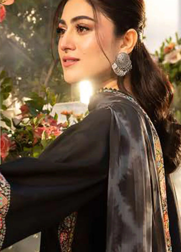 M Basics by Maria B Printed Lawn Suit Unstitched 3 Piece MB25BL D-3A - Summer Collection