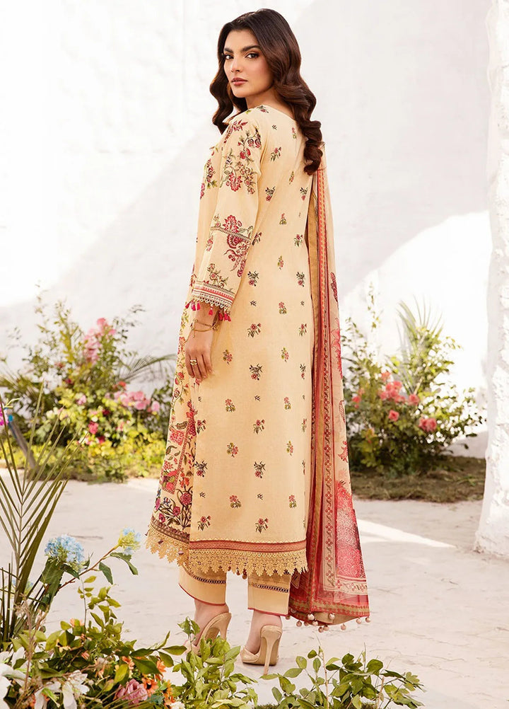M Basics by Maria B Printed Lawn Suit Unstitched 3 Piece MB25BL D-5A - Summer Collection