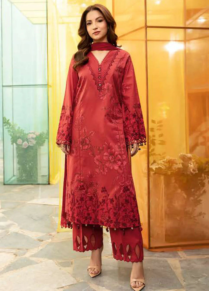 M Basics by Maria B Printed Lawn Suit Unstitched 3 Piece MB25BL D-6A - Summer Collection