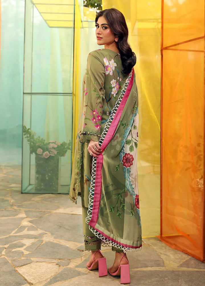 M Basics by Maria B Printed Lawn Suit Unstitched 3 Piece MB25BL D-7A - Summer Collection