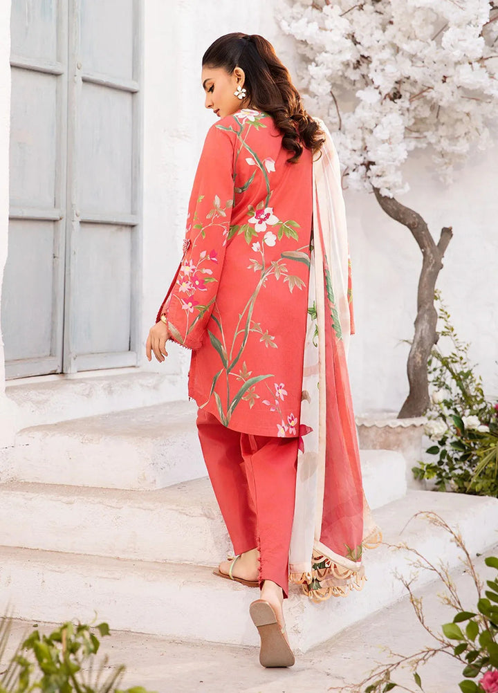 M Basics by Maria B Printed Lawn Suit Unstitched 3 Piece MB25BL D-7B - Summer Collection