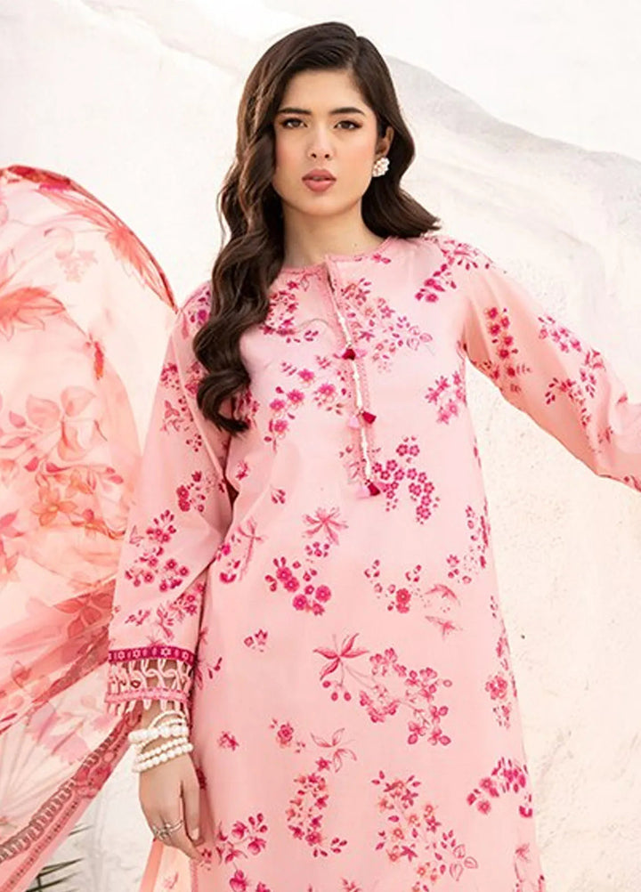 M Basics by Maria B Printed Lawn Suit Unstitched 3 Piece MB25BL D-9A - Summer Collection