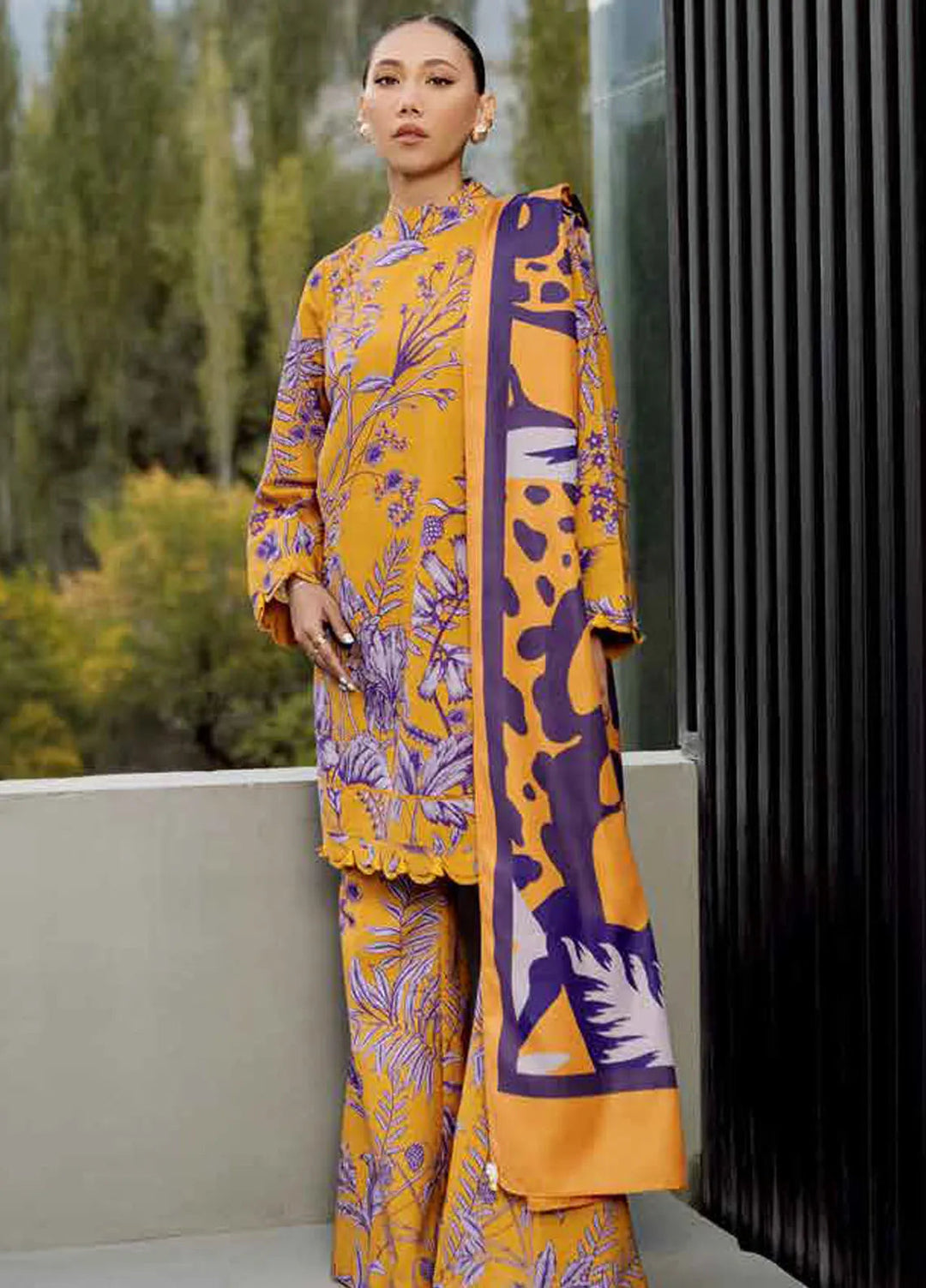 M Basics by Maria B Printed Khaddar Suits Unstitched 3 Piece MB24MB D-01 A - Winter Collection