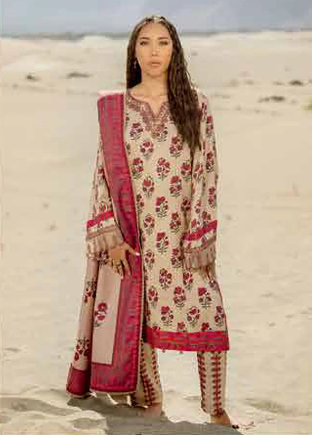 M Basics by Maria B Printed Linen Suits Unstitched 3 Piece MB24MB D-02 A - Winter Collection