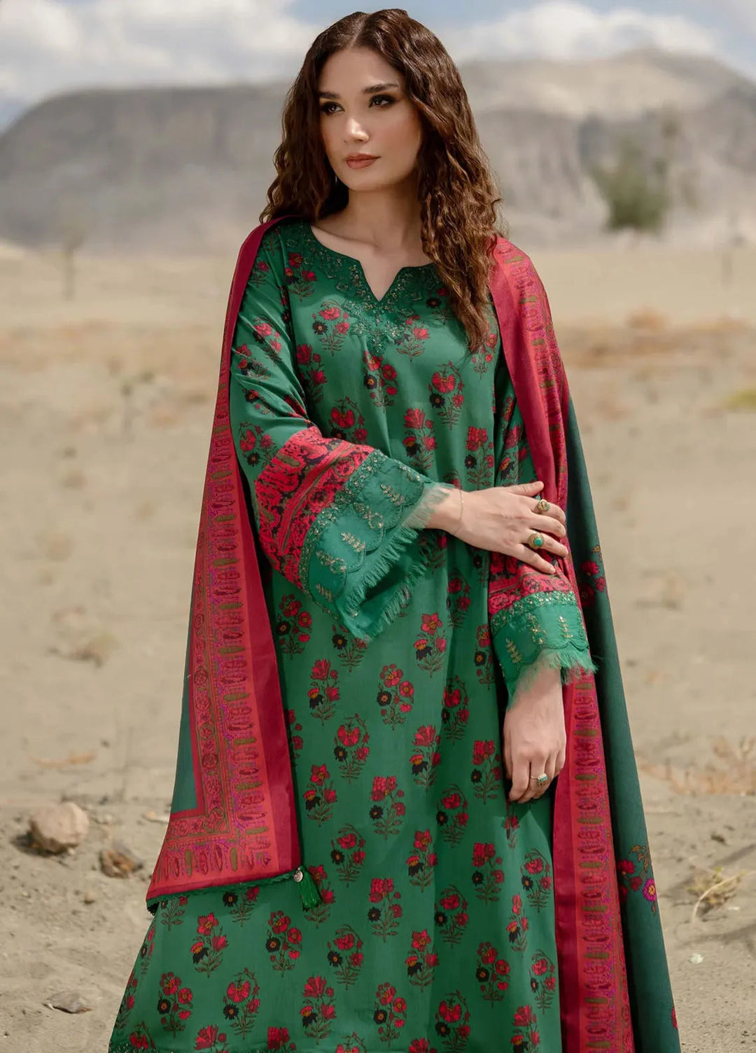 M Basics by Maria B Printed Linen Suits Unstitched 3 Piece MB24MB D-02 B - Winter Collection