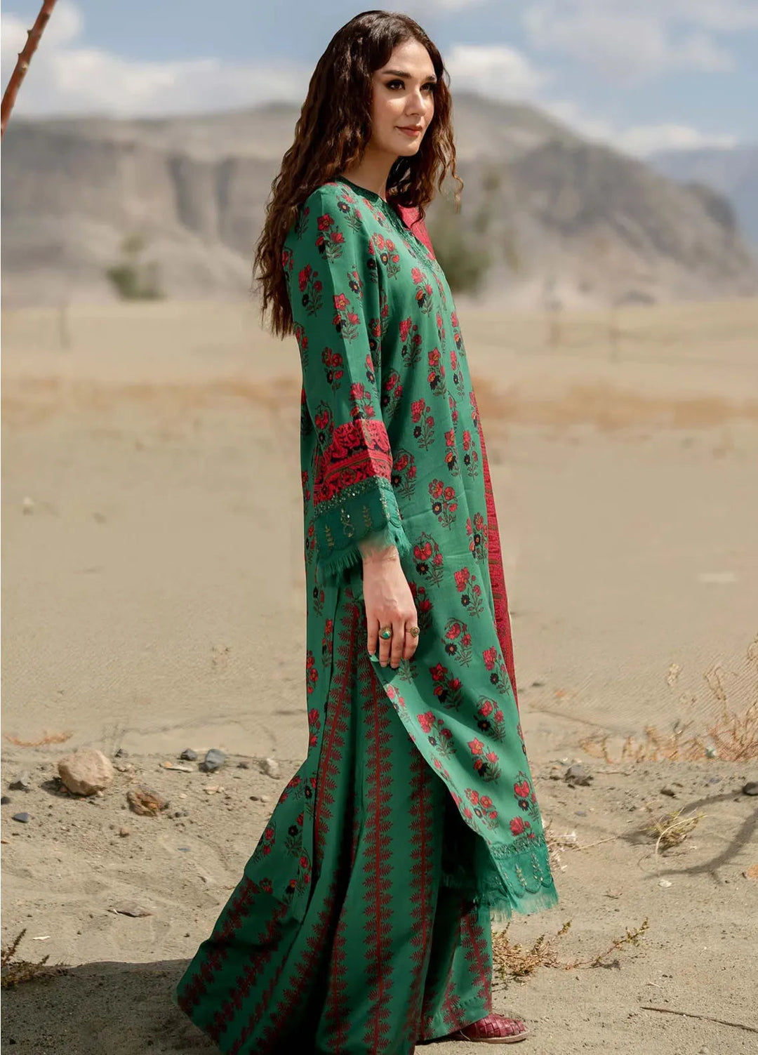 M Basics by Maria B Printed Linen Suits Unstitched 3 Piece MB24MB D-02 B - Winter Collection