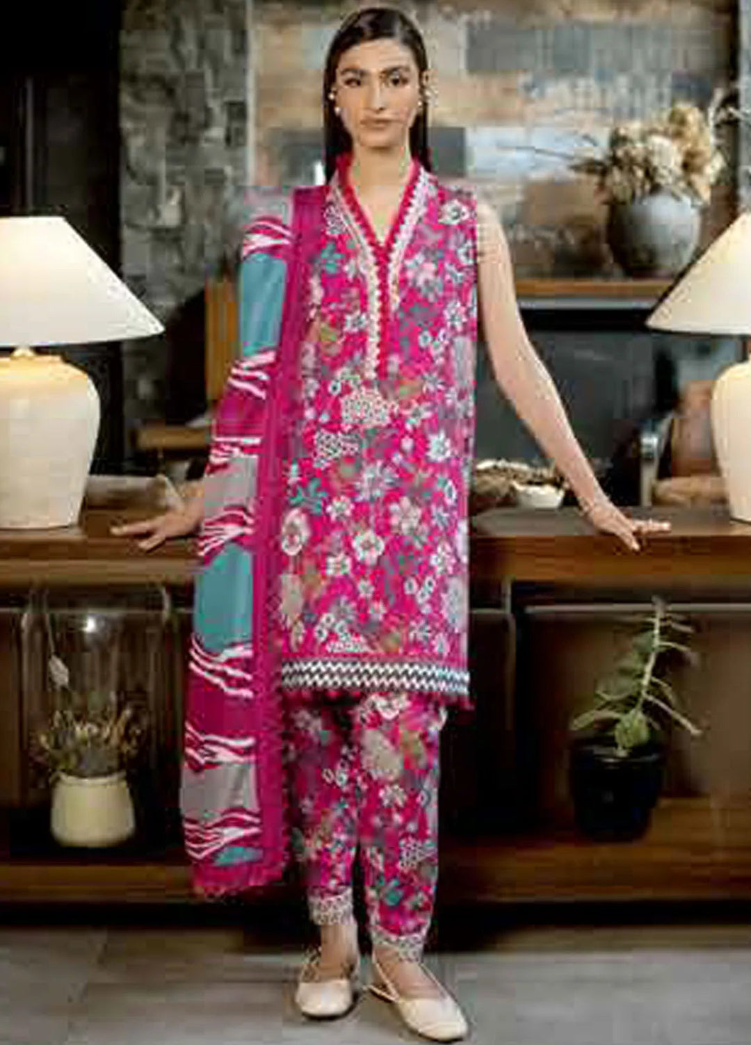 M Basics by Maria B Printed Khaddar Suits Unstitched 3 Piece MB24MB D-04 A - Winter Collection