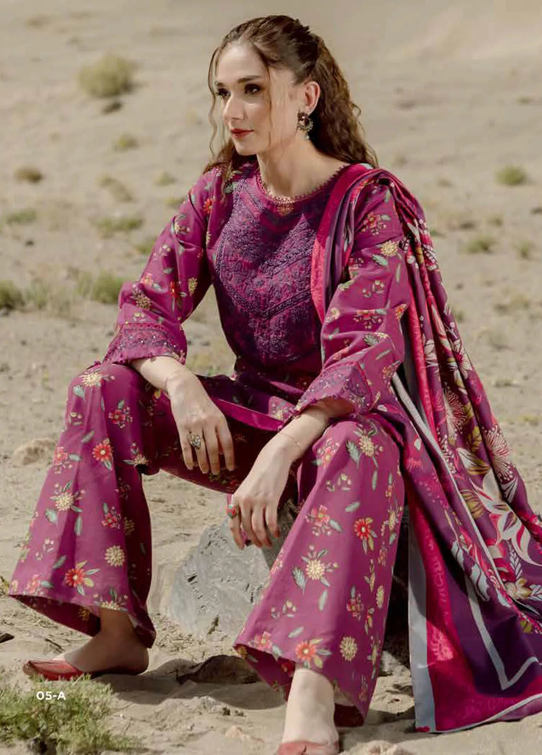 M Basics by Maria B Printed Khaddar Suits Unstitched 3 Piece MB24MB D-05 A - Winter Collection