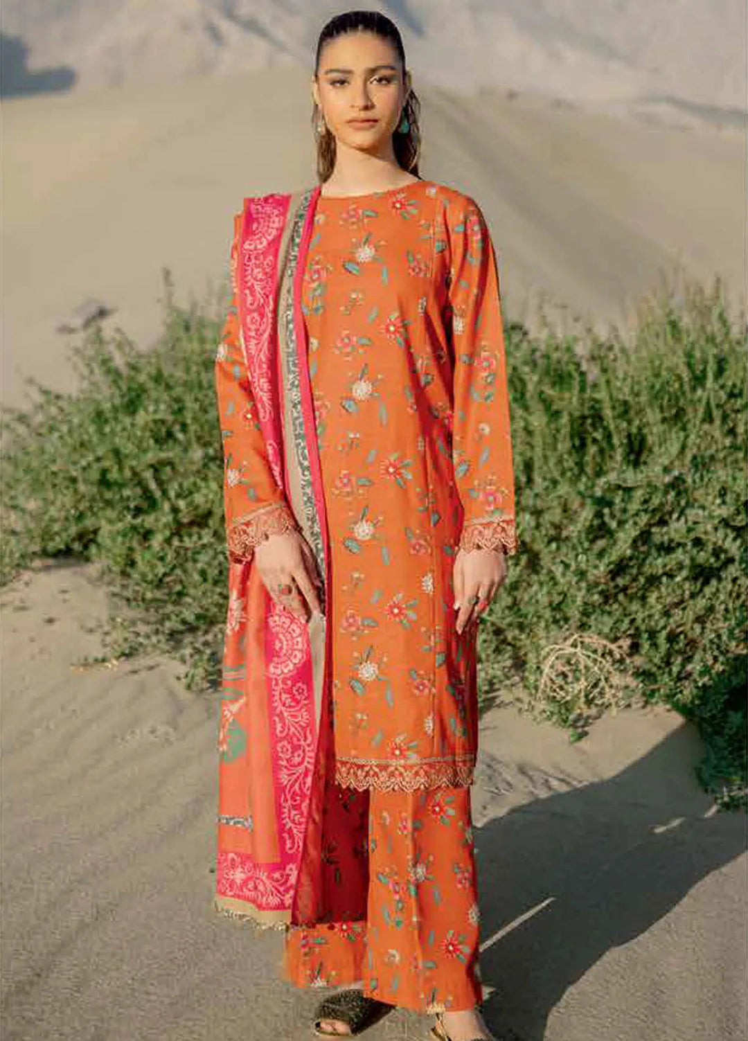 M Basics by Maria B Printed Khaddar Suits Unstitched 3 Piece MB24MB D-05 B - Winter Collection
