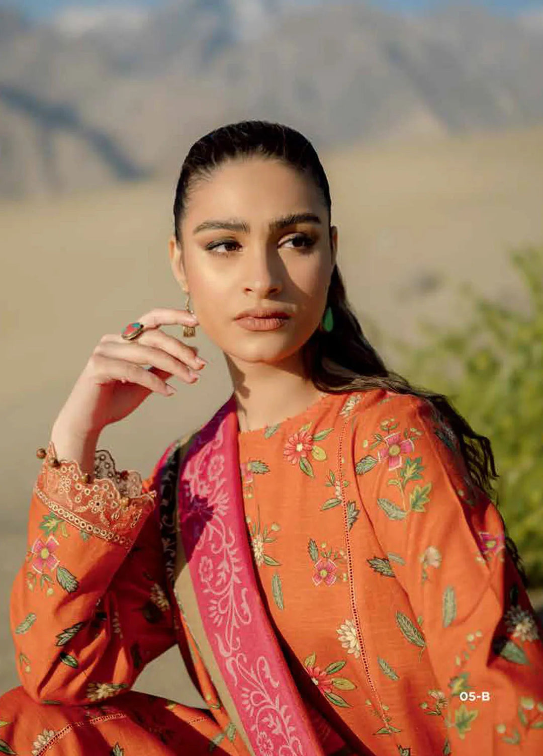 M Basics by Maria B Printed Khaddar Suits Unstitched 3 Piece MB24MB D-05 B - Winter Collection