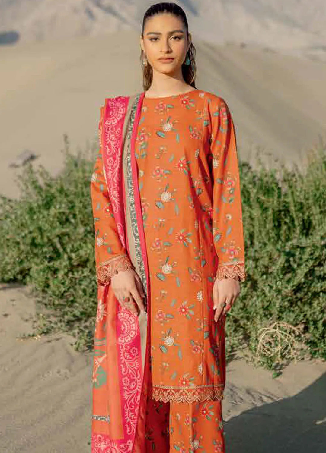 M Basics by Maria B Printed Khaddar Suits Unstitched 3 Piece MB24MB D-05 B - Winter Collection