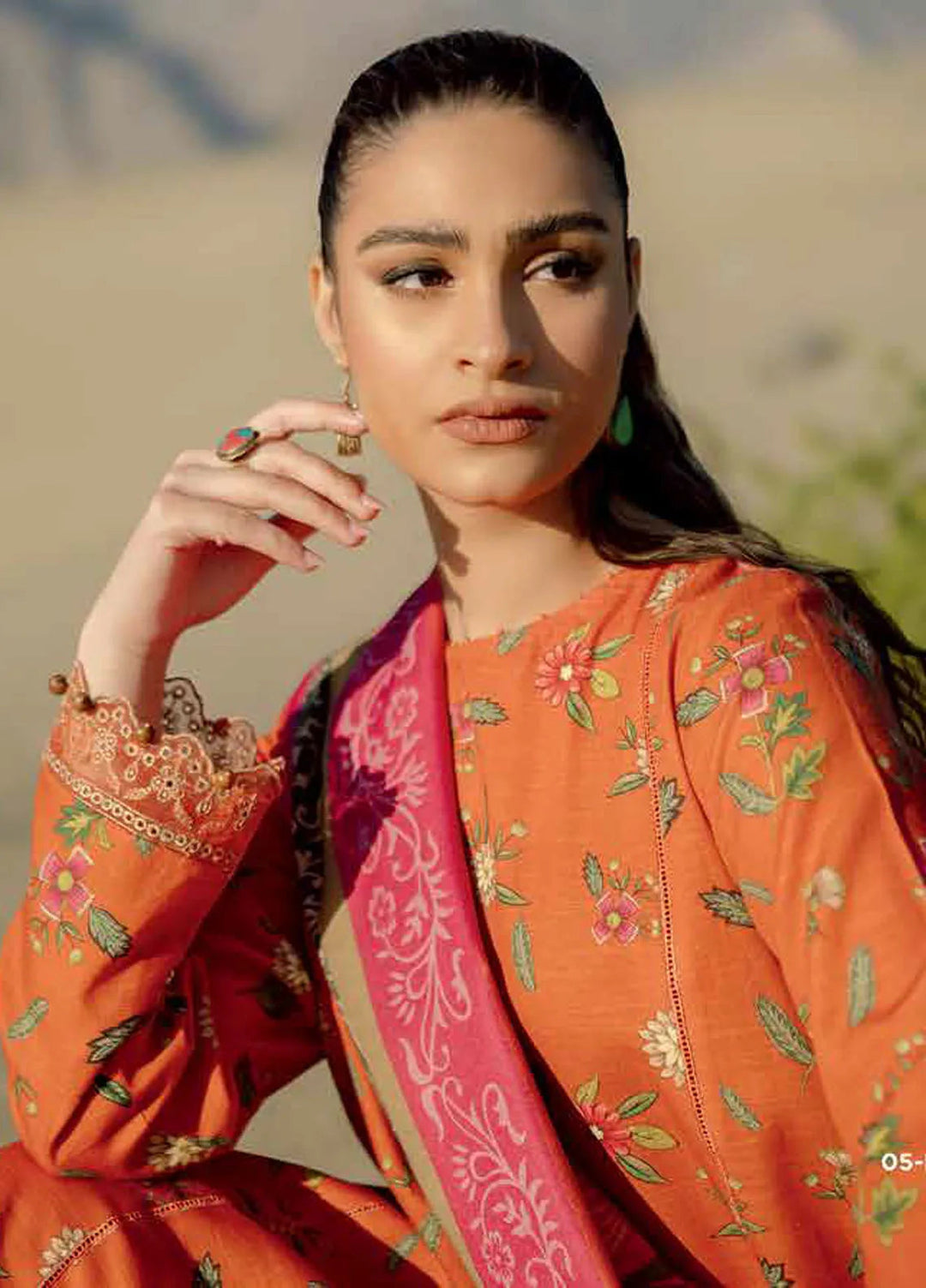 M Basics by Maria B Printed Khaddar Suits Unstitched 3 Piece MB24MB D-05 B - Winter Collection
