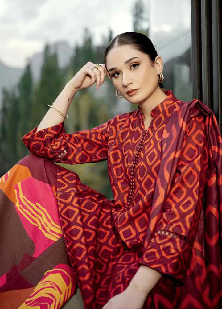 M Basics by Maria B Printed Khaddar Suits Unstitched 3 Piece MB24MB D-06 B - Winter Collection