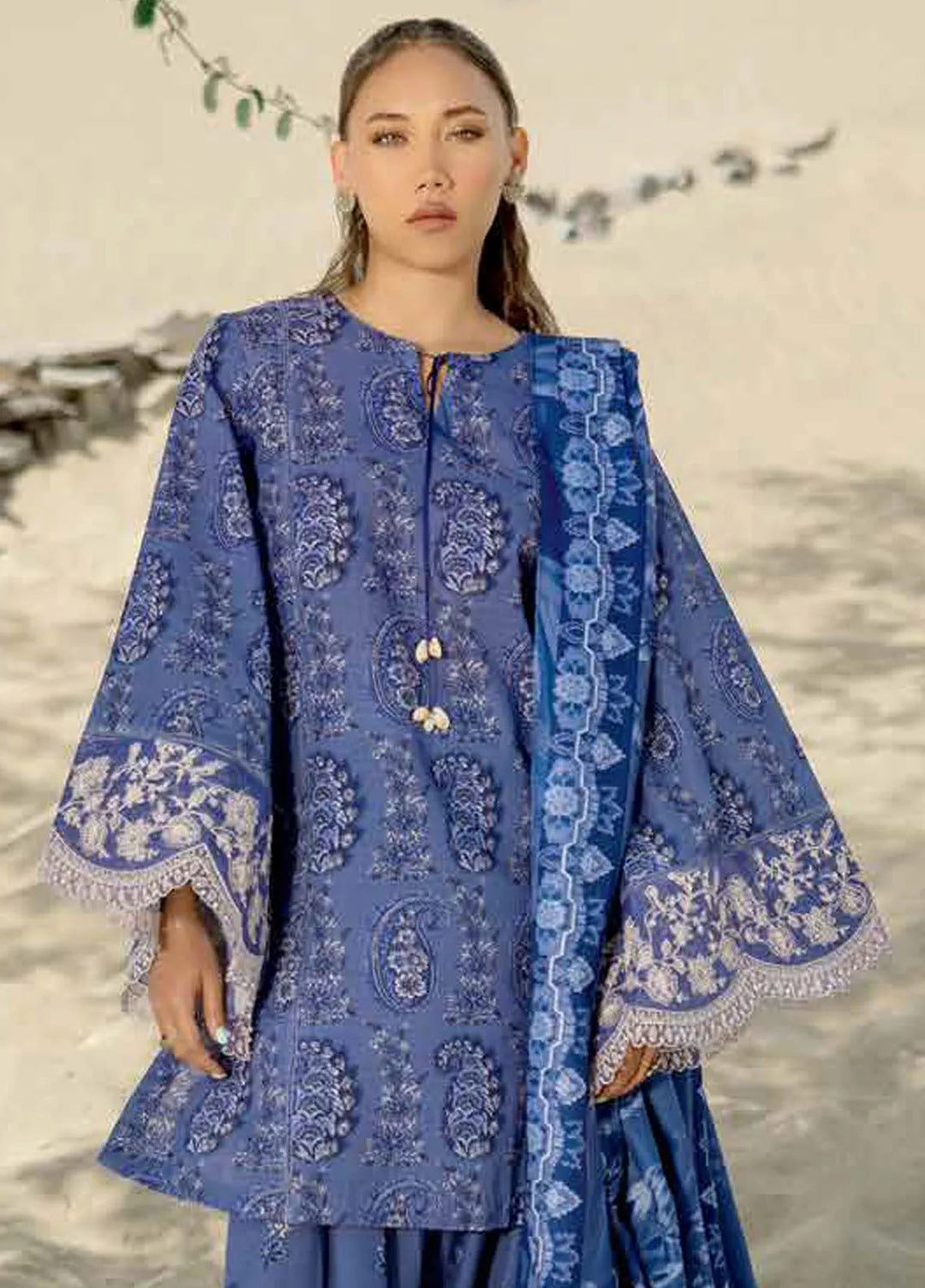 M Basics by Maria B Printed Khaddar Suits Unstitched 3 Piece MB24MB D-08 A - Winter Collection