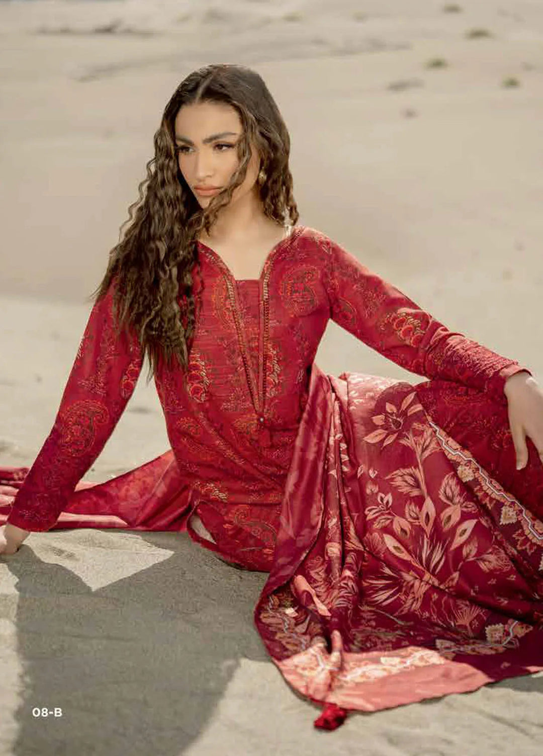 M Basics by Maria B Printed Khaddar Suits Unstitched 3 Piece MB24MB D-08 B - Winter Collection