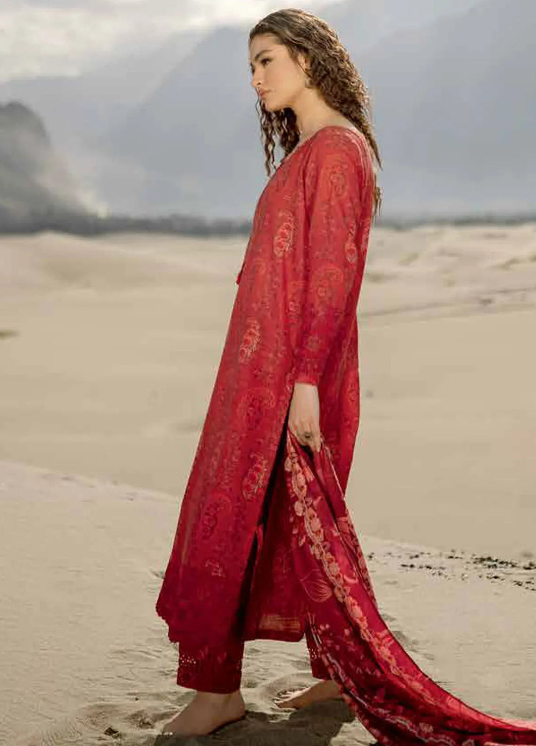 M Basics by Maria B Printed Khaddar Suits Unstitched 3 Piece MB24MB D-08 B - Winter Collection