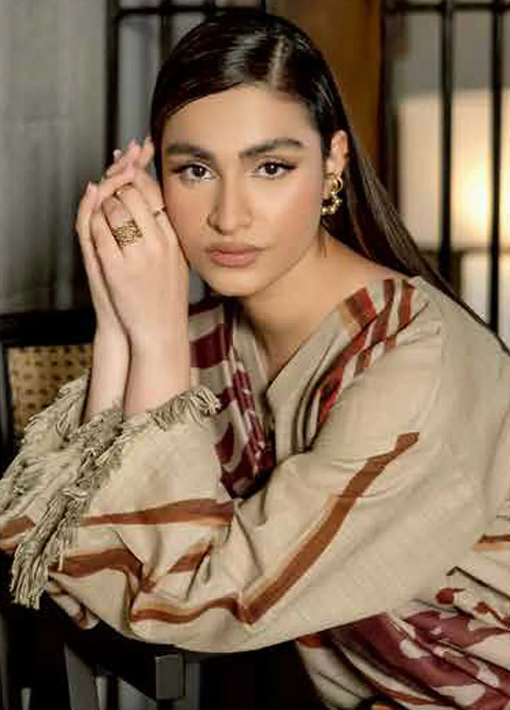 M Basics by Maria B Printed Khaddar Suits Unstitched 3 Piece MB24MB D-10 A - Winter Collection