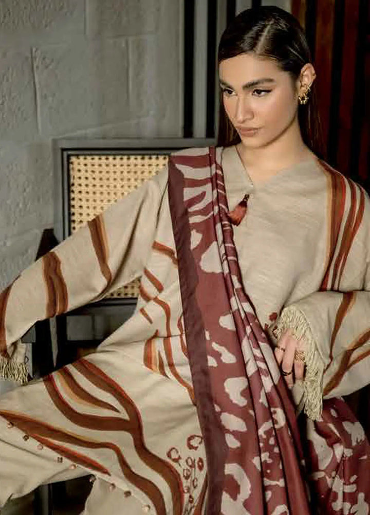 M Basics by Maria B Printed Khaddar Suits Unstitched 3 Piece MB24MB D-10 A - Winter Collection