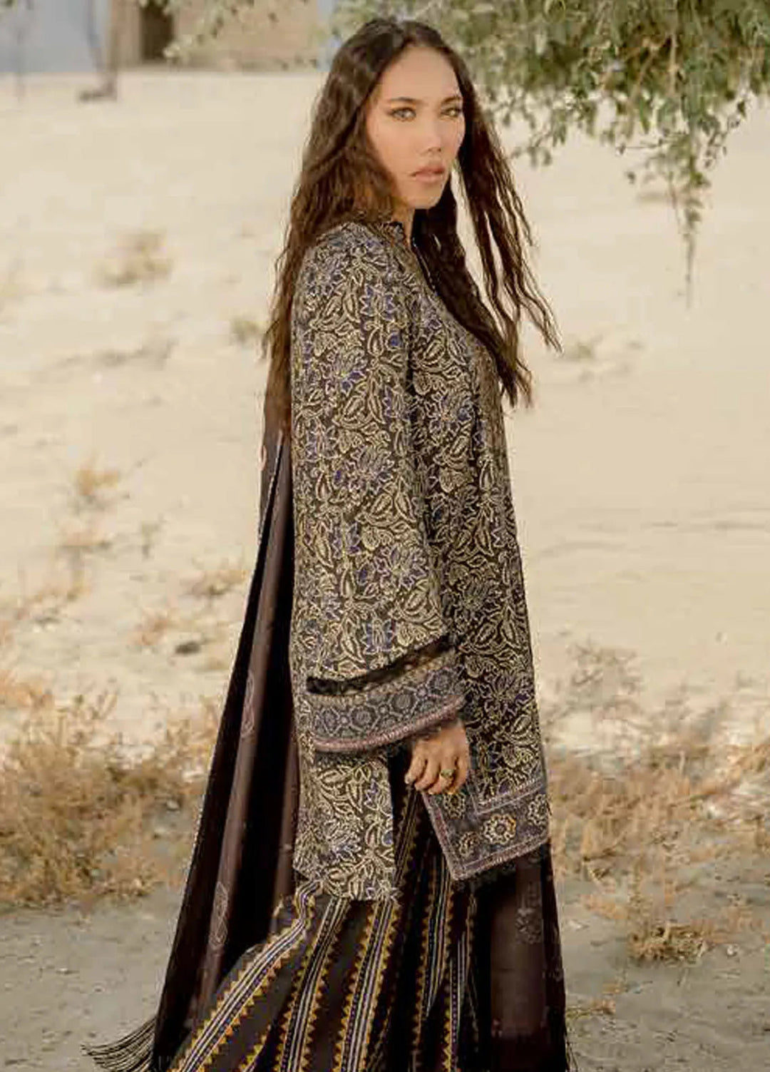 M Basics by Maria B Printed Marina Suits Unstitched 3 Piece MB24MB D-11 A - Winter Collection