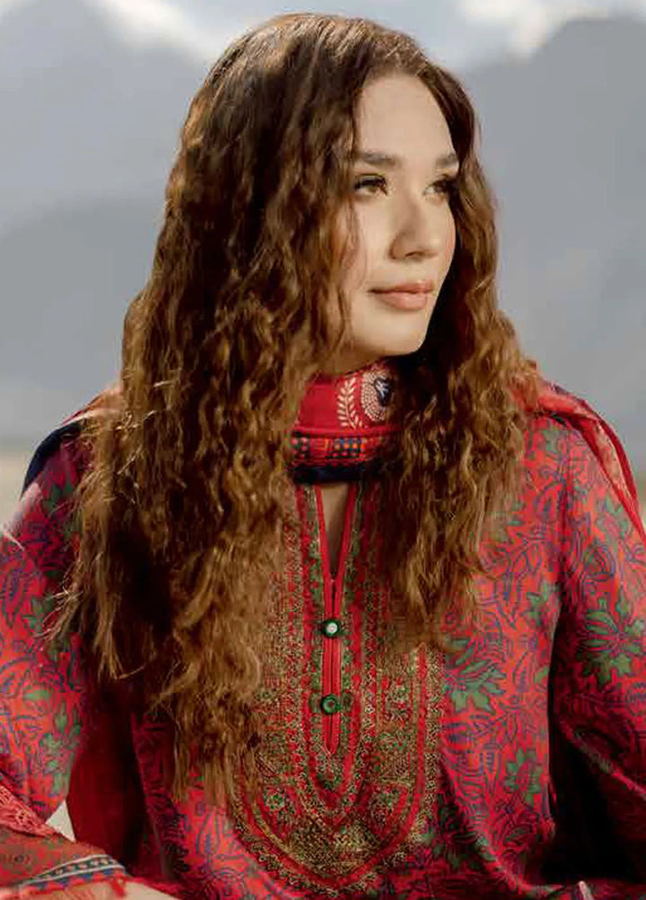 M Basics by Maria B Printed Marina Suits Unstitched 3 Piece MB24MB D-11 B - Winter Collection