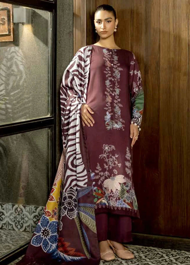 M Basics by Maria B Printed Linen Suits Unstitched 3 Piece MB24MB D-12 A - Winter Collection