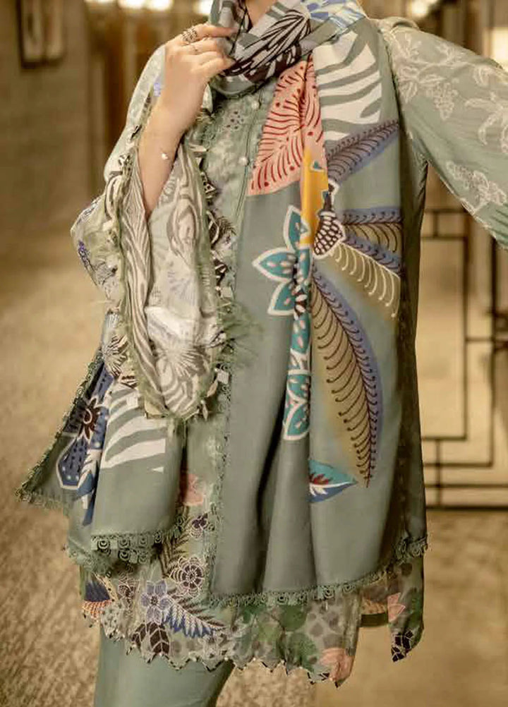 M Basics by Maria B Printed Linen Suits Unstitched 3 Piece MB24MB D-12 B - Winter Collection