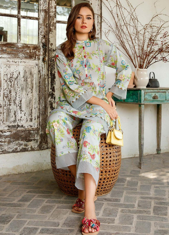 M Basics By Maria B Printed Lawn  Unstitched Kurties MB23MB 1-B - Spring / Summer Collection