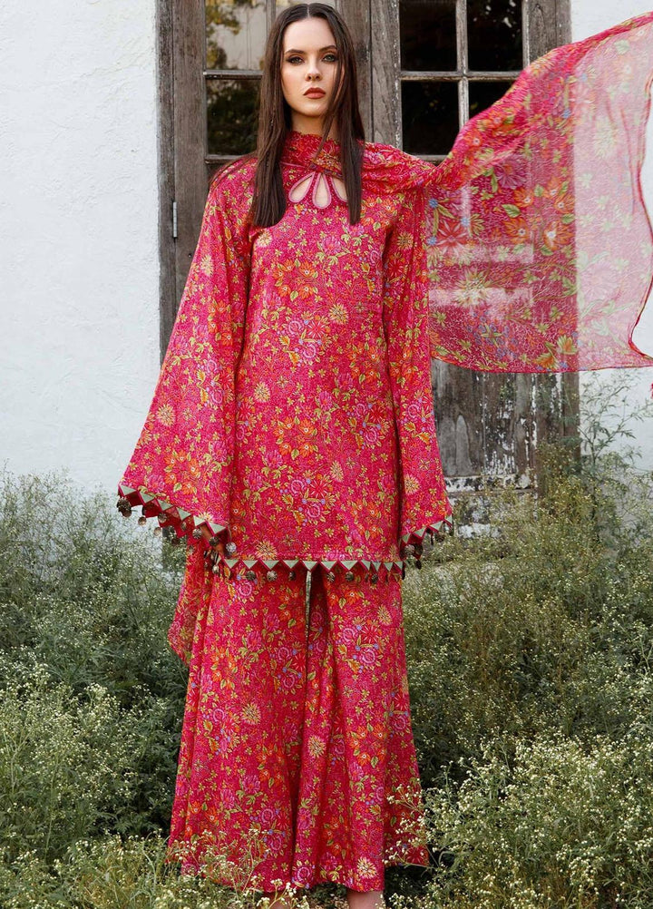 M Basics By Maria B Embroidered Lawn Suits Unstitched 3 Piece MB23MB 10-B - Spring / Summer Collection