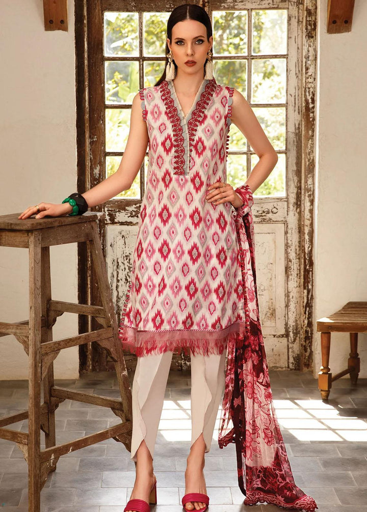 M Basics By Maria B Embroidered Lawn Suits Unstitched 3 Piece MB23MB 11-B - Spring / Summer Collection