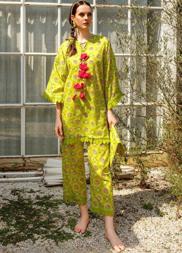 M Basics By Maria B Printed Lawn  Unstitched Kurties MB23MB 4-B - Spring / Summer Collection