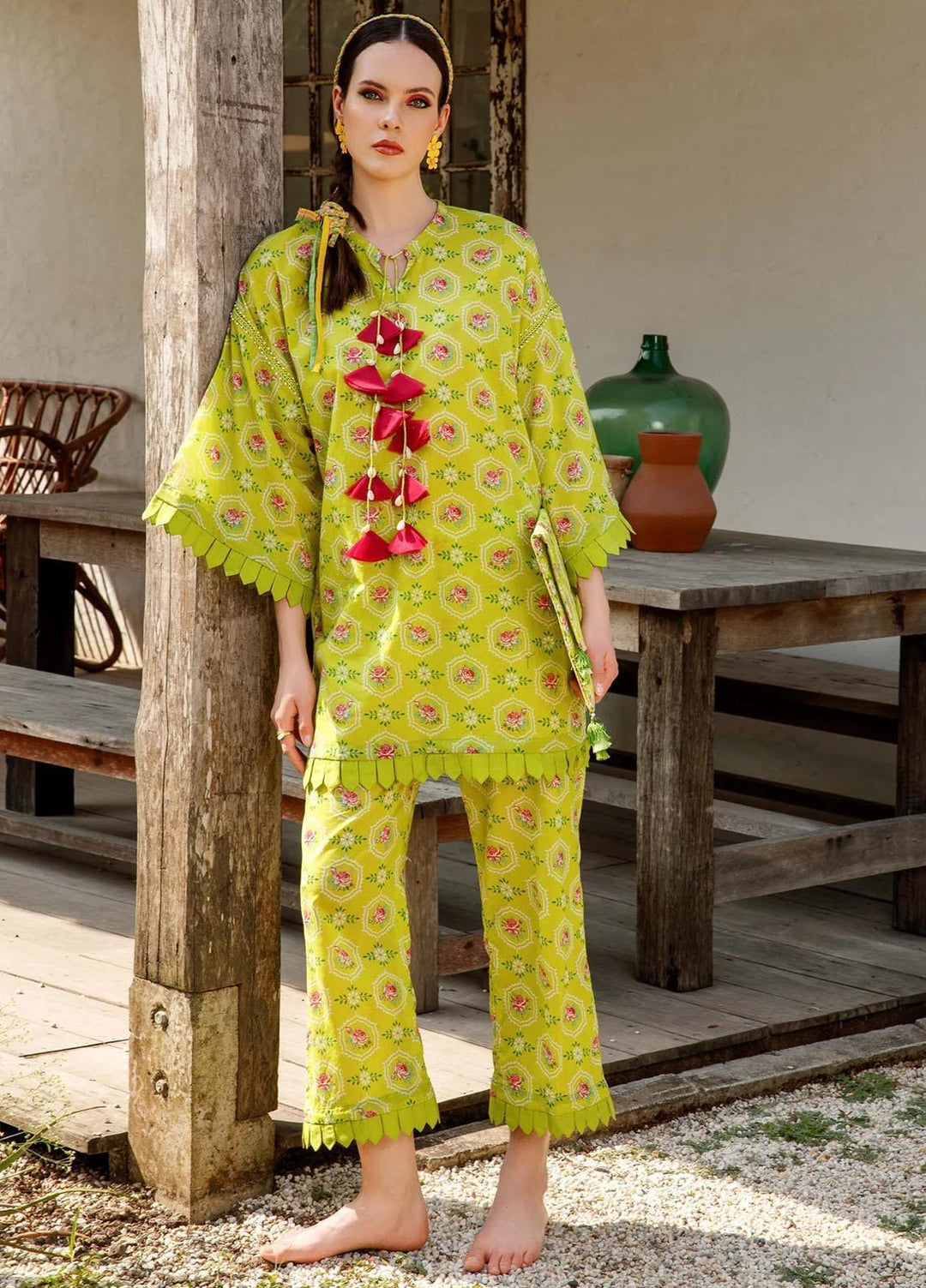 M Basics By Maria B Printed Lawn  Unstitched Kurties MB23MB 4-B - Spring / Summer Collection