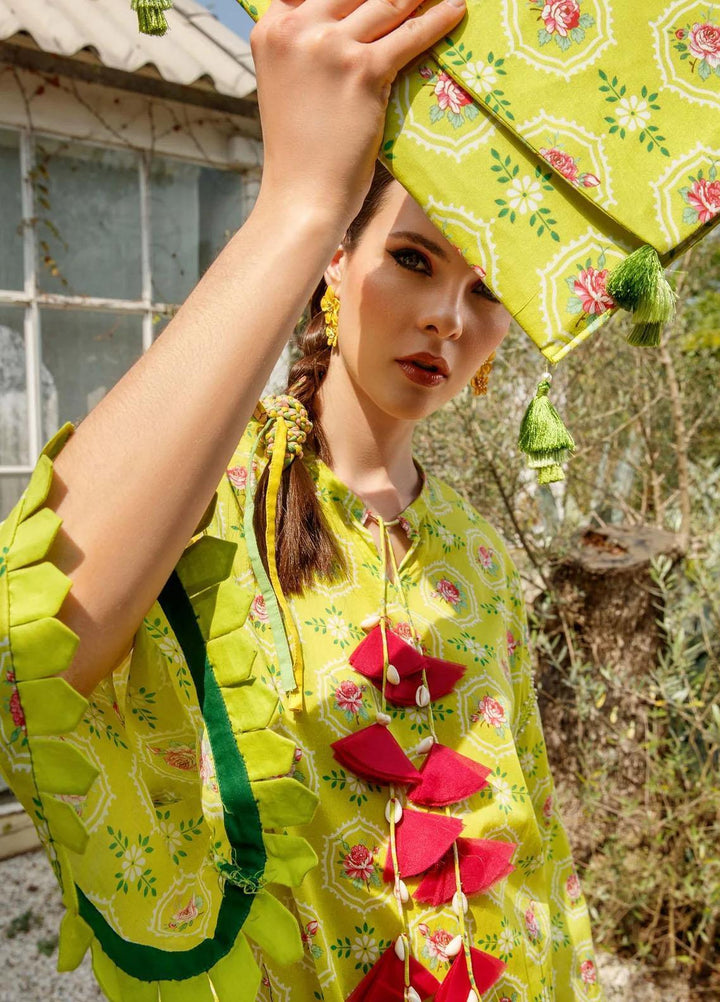 M Basics By Maria B Printed Lawn  Unstitched Kurties MB23MB 4-B - Spring / Summer Collection