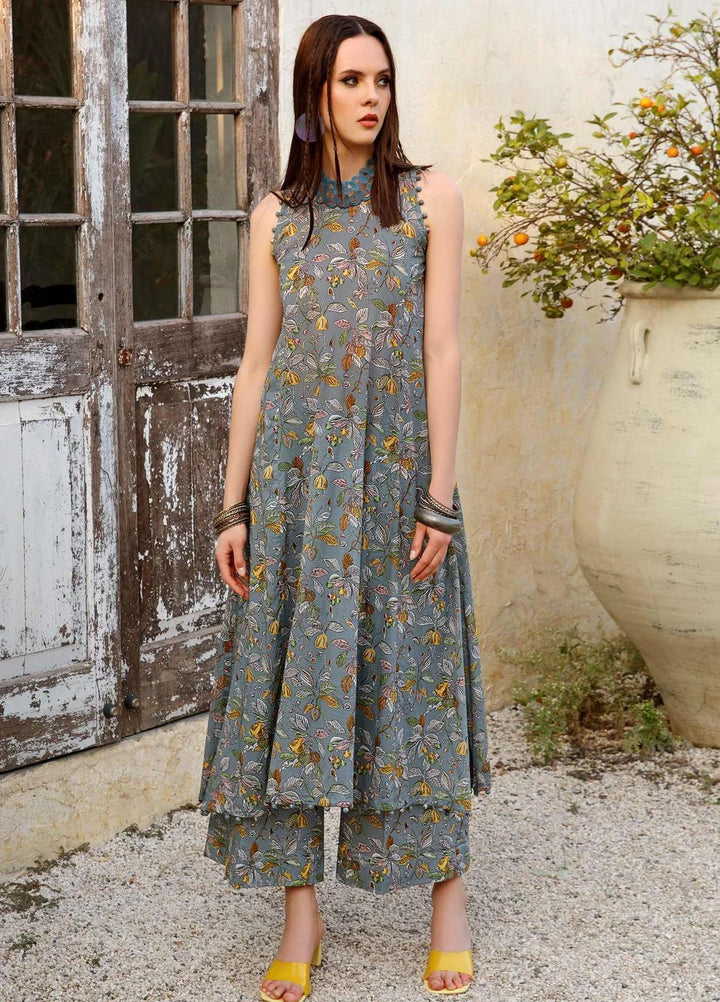 M Basics By Maria B Printed Lawn  Unstitched Kurties MB23MB 5-A - Spring / Summer Collection