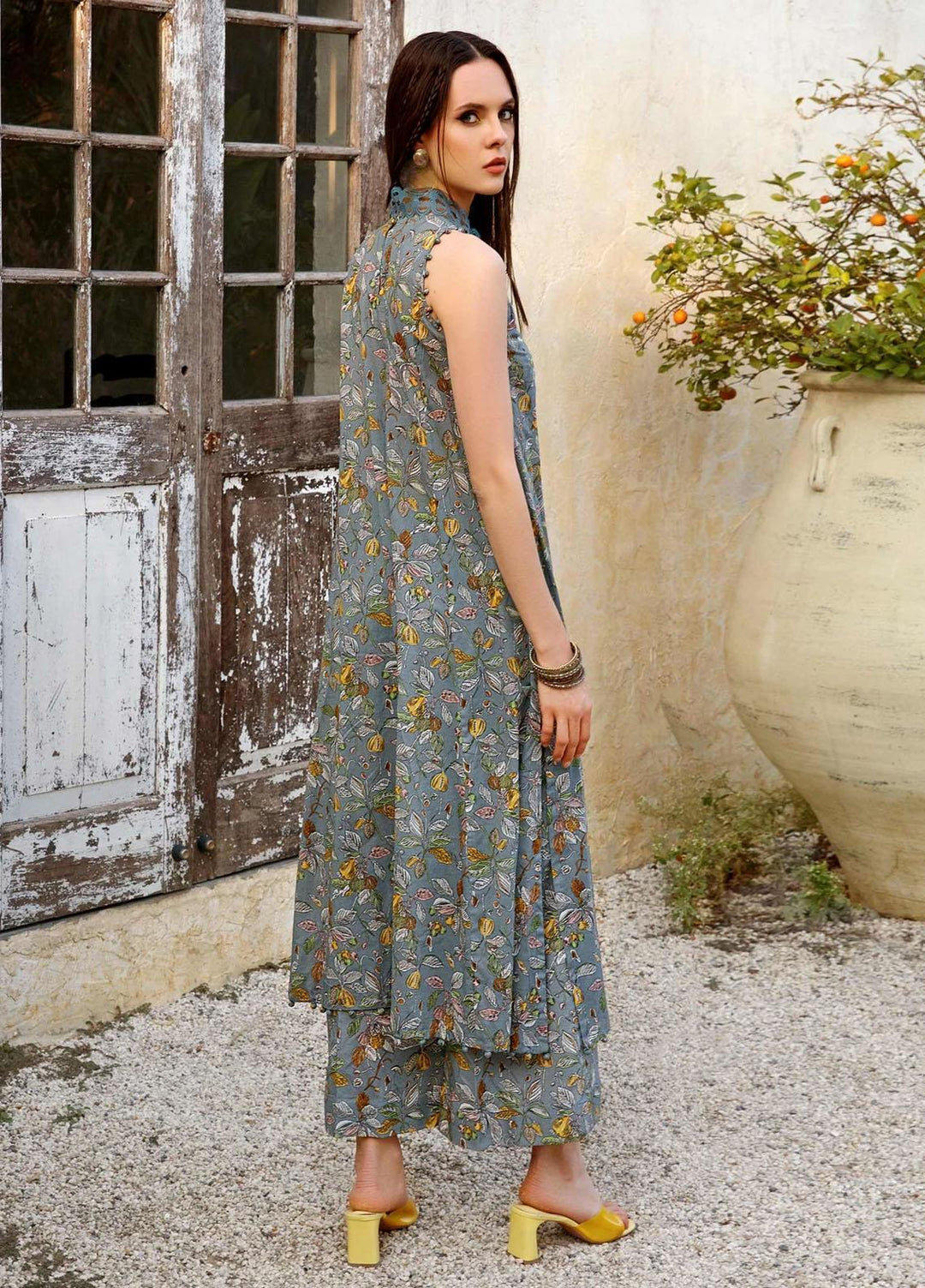 M Basics By Maria B Printed Lawn  Unstitched Kurties MB23MB 5-A - Spring / Summer Collection